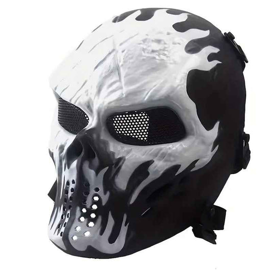 ⚔️ Maschera da Guerriero Teschio in Metallo – Cosplay, Feste Horror