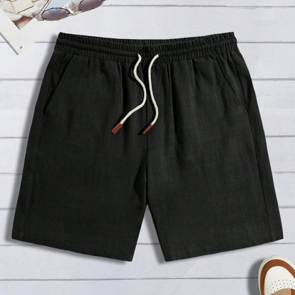 Shorts di lino sottili, pantaloncini casual
