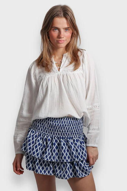 New Skirt Casual Smocking Cake Stripe Printing