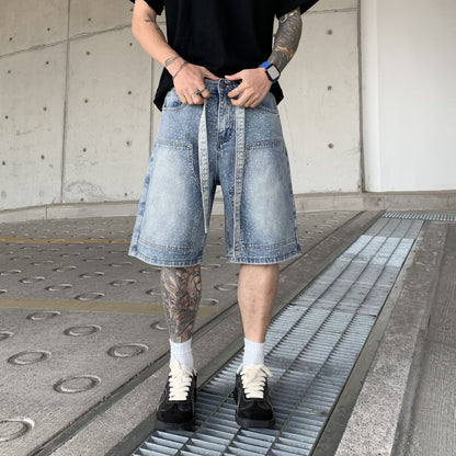 Pantaloni Uomo a Taglio Corto con Effetto Gradiente – Stile Casual Elegante da Lavoro e Tempo Libero