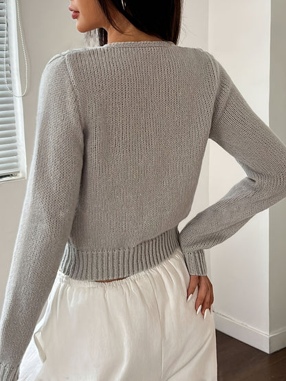 Female Retro Gentle Style Simple Knitwear