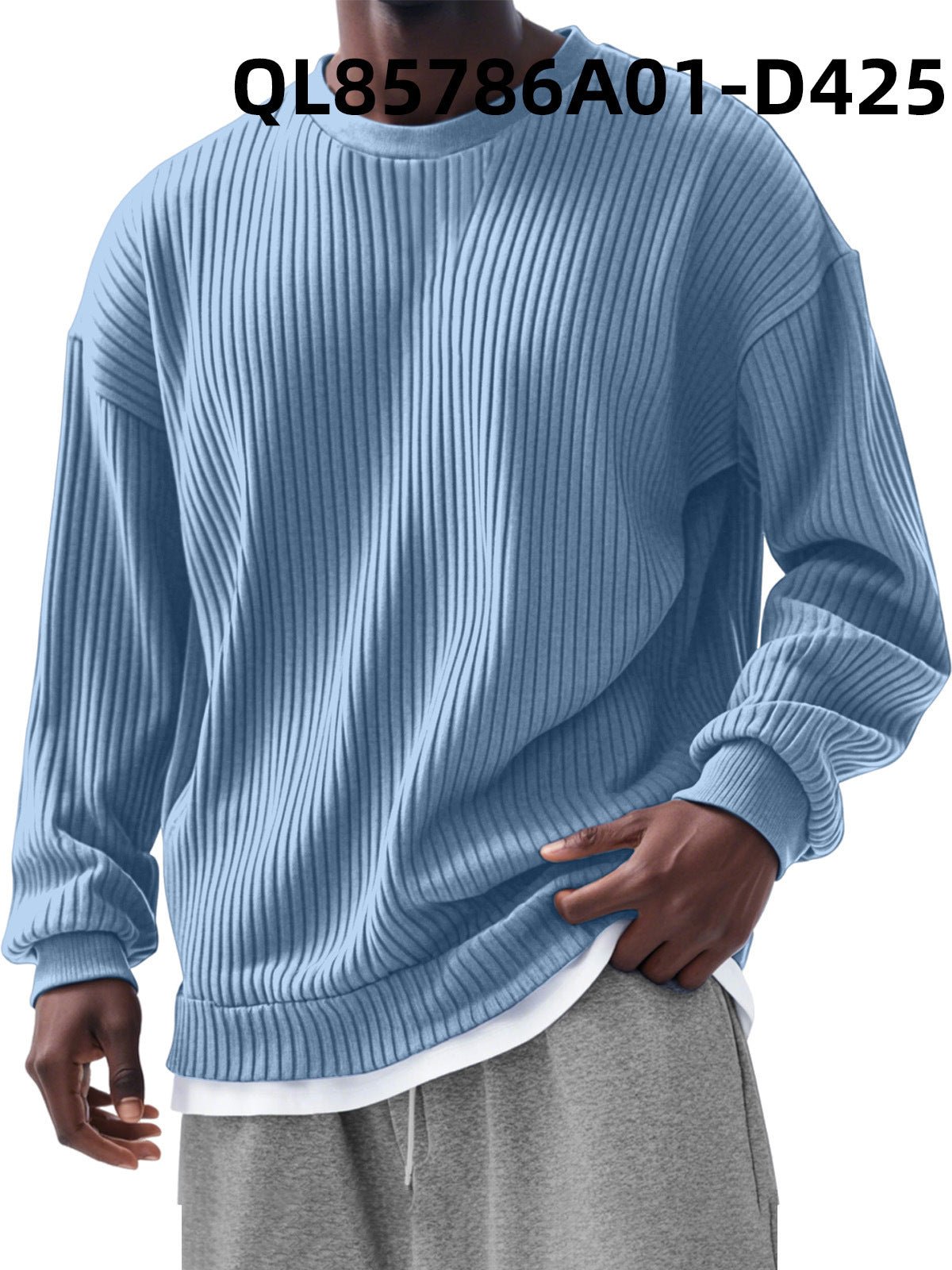Men's Loose Trendy Long Sleeve Round Neck Top