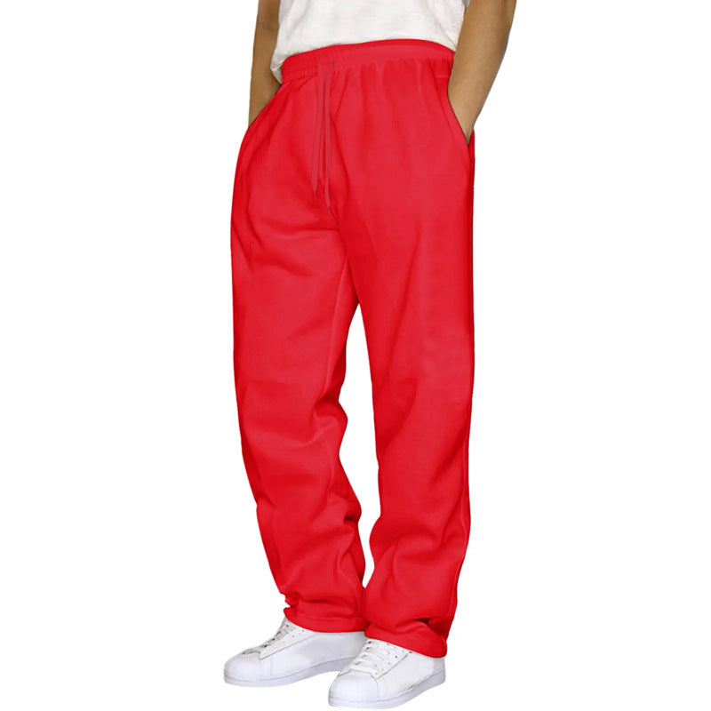 Men's And Women's Trousers Sweatpants Fleece-lined Thickened