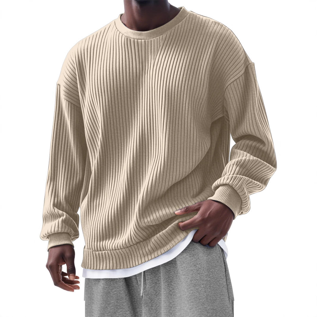 Men's Loose Trendy Long Sleeve Round Neck Top