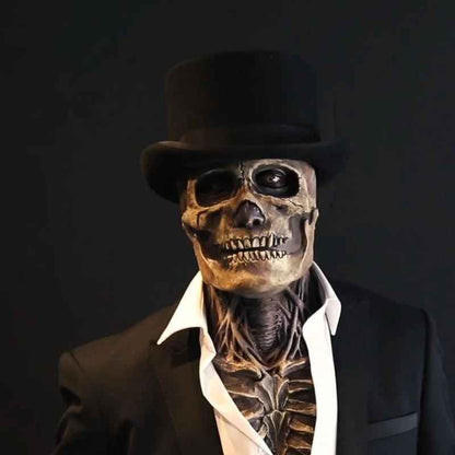 💀 Maschera Teschio Horror in Lattice con Cervello a Vista – Halloween & Cosplay