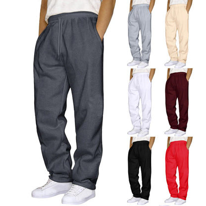 Men's And Women's Trousers Sweatpants Fleece-lined Thickened