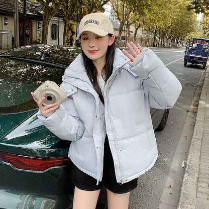 Korean Version Loose Cotton Padded Casual Short Down Cotton Jacket Coat