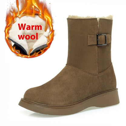 Fashion Velvet Padded Thick Snow Boots Women