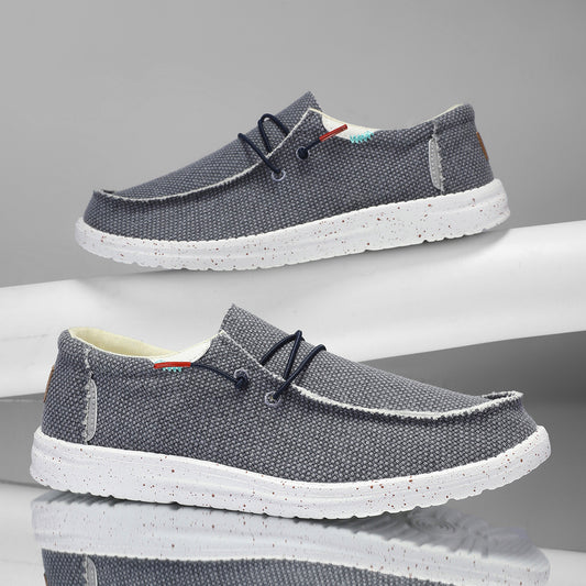 Scarpe Uomo Autunnali Senza Lacci – Canvas Traspiranti, Comfort Plus Size