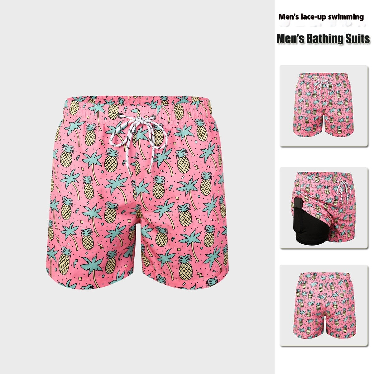 Costume da bagno da uomo a doppio strato