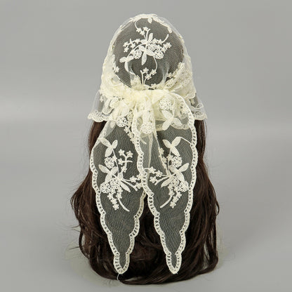 Embroidered Nylon Embroidered Decoration Shawl Scarf