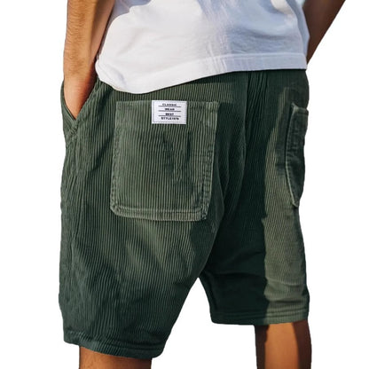 Pantaloncini Estivi con Ricami Multi-pocket