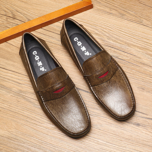 Scarpe Uomo Casual in Vera Pelle Bovina Traforata con Rialzo Interno Traspiranti – 2 Colori N.38-44