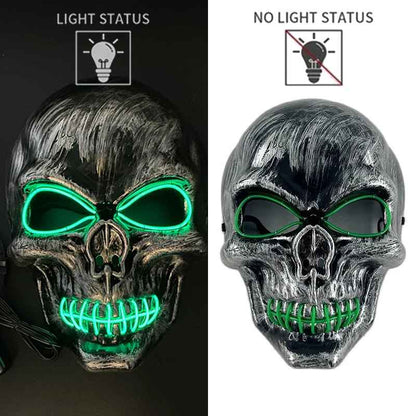 💀 Maschera Teschio 3D Evil & LED Glow – Halloween, Cosplay & Night Club