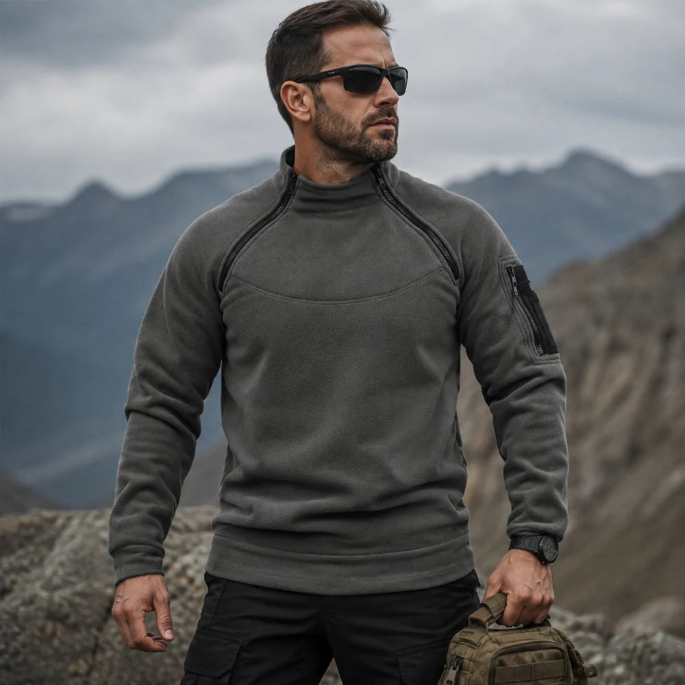 Felpa Tecnica Outdoor Uomo Pile Termico Antivento Zip Escursionismo 🔥🧥