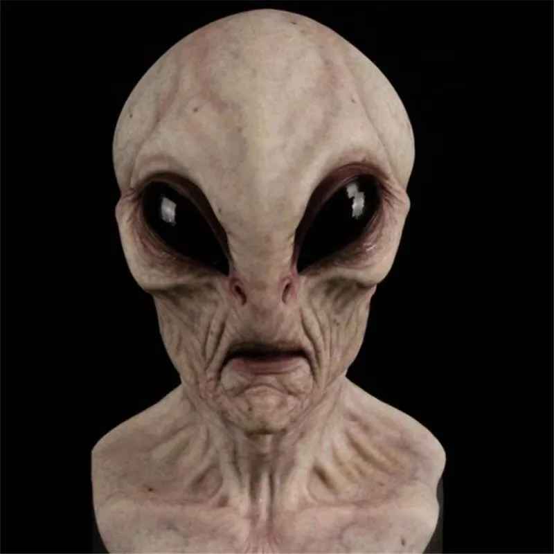 👽 MASCHERA ALIENO UFO TESCHIO HALLOWEEN COSPLAY IN SILICA GEL