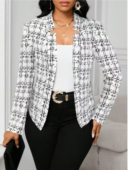 Women's Fashion Graceful Personality Plaid Coat