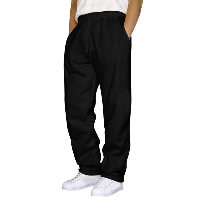 Men's And Women's Trousers Sweatpants Fleece-lined Thickened