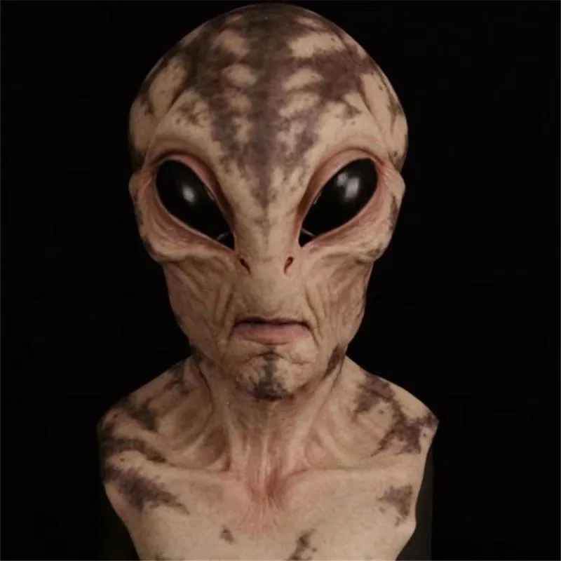 👽 MASCHERA ALIENO UFO TESCHIO HALLOWEEN COSPLAY IN SILICA GEL