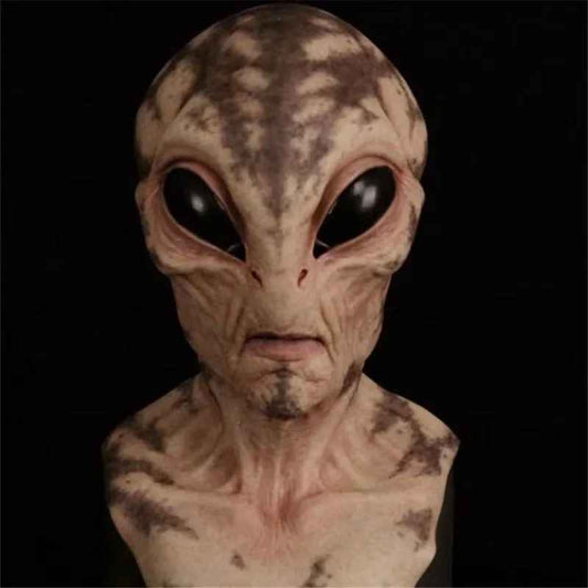 👽 MASCHERA ALIENO UFO TESCHIO HALLOWEEN COSPLAY IN SILICA GEL