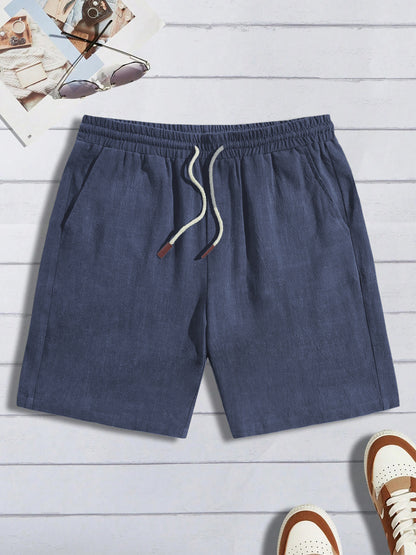 Shorts di lino sottili, pantaloncini casual