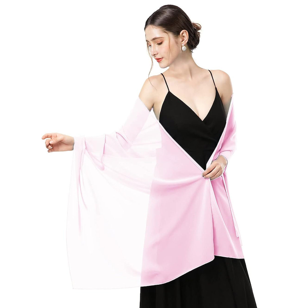 Long Thin Chiffon Shawl Scarf Dual-use