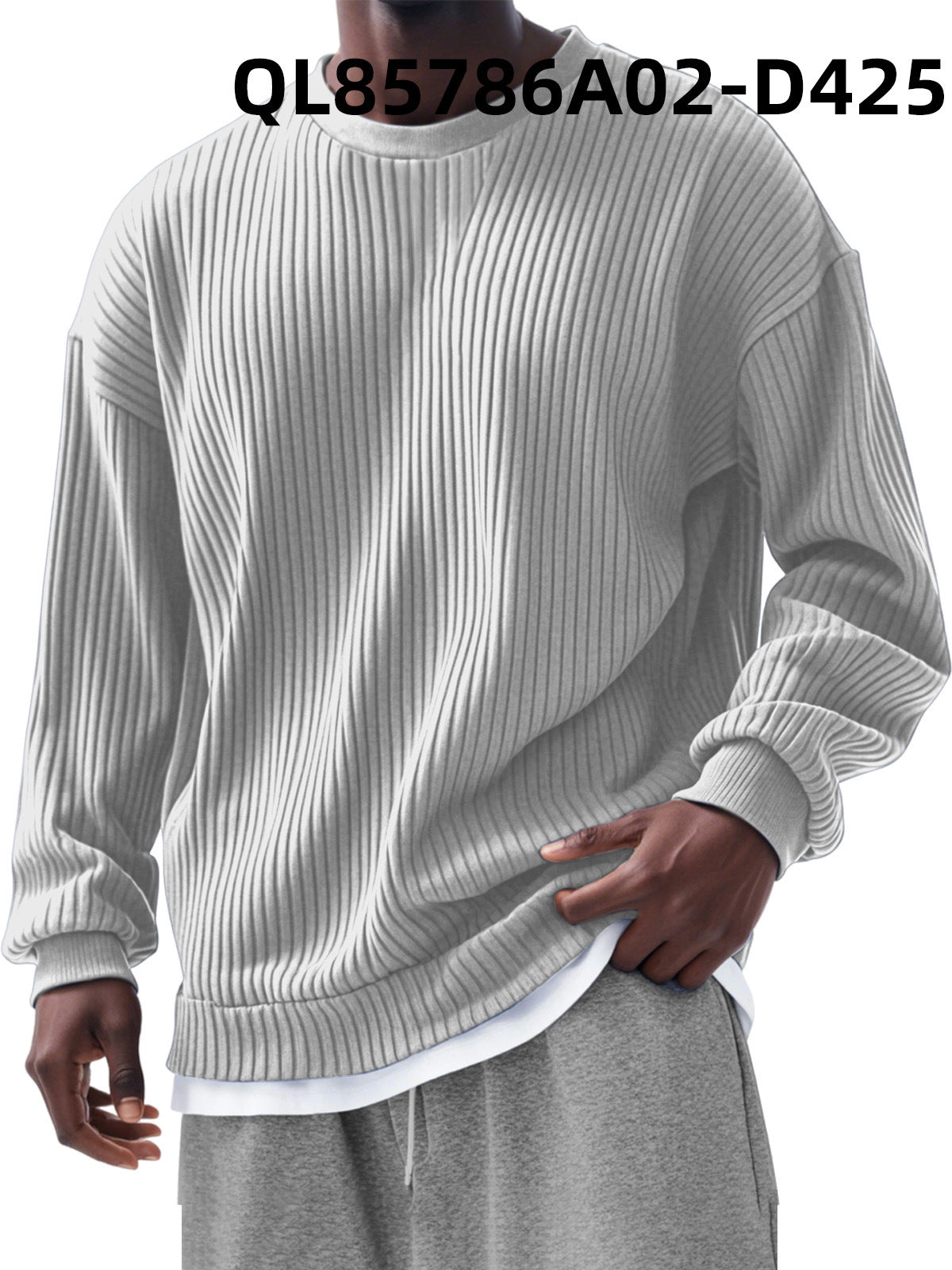 Men's Loose Trendy Long Sleeve Round Neck Top