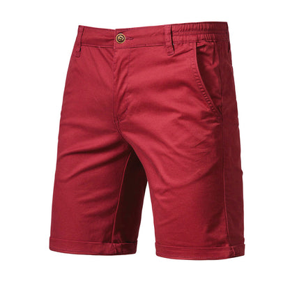 Pantaloni Uomo Slim Dritti e Corti – Taglie Forti, Tinta Unita, Stile Casual