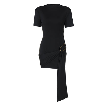 Women's Round Neck Half Sleeve Short Dress