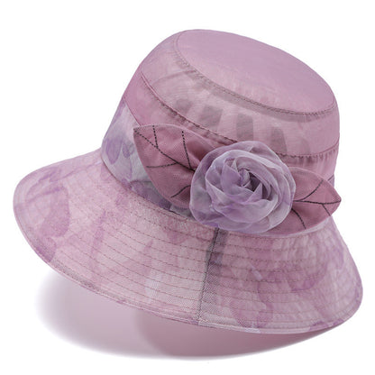 Hat Female Summer Ice Silk Sun Hat Middle-aged Mother Sun Protection