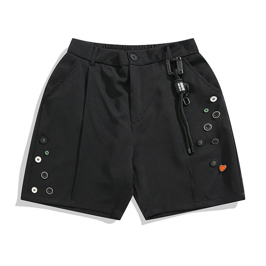 Pantaloncini semielastici con bottoni colorati