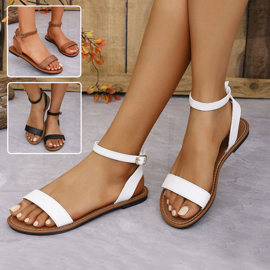 Sandali piatti con un cinturino estivi Roman Shoes Fashion