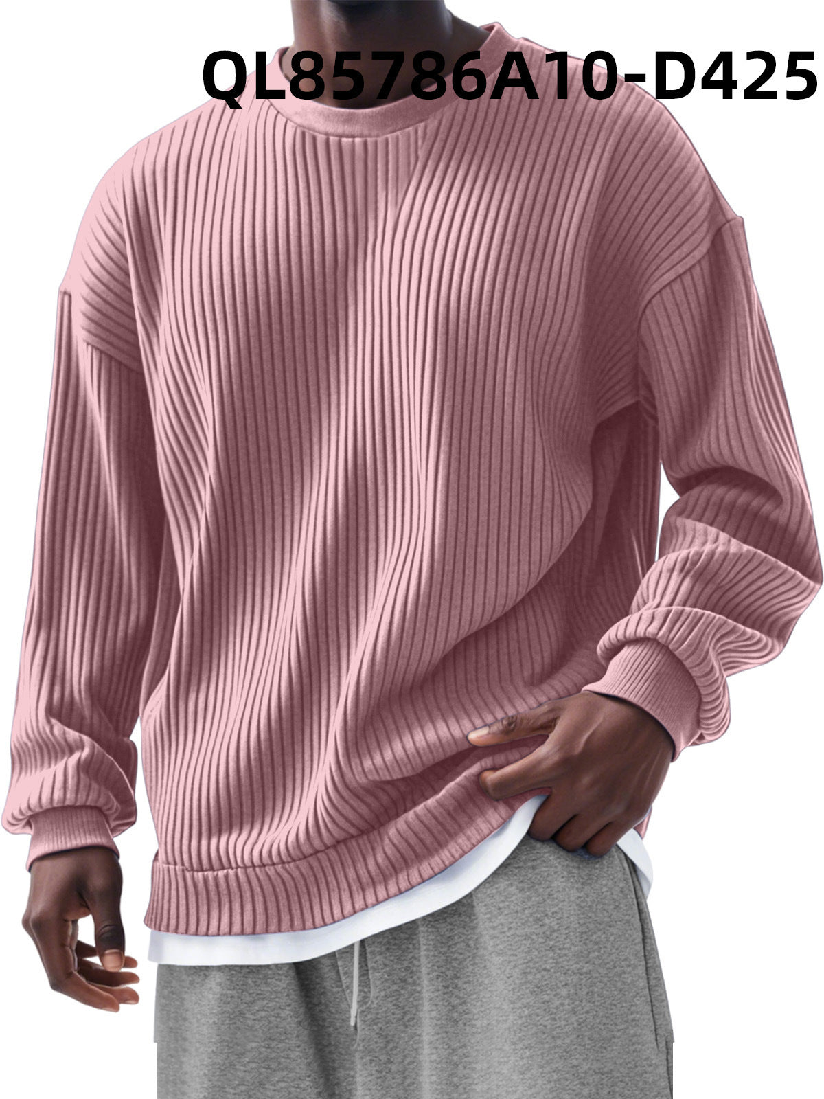 Men's Loose Trendy Long Sleeve Round Neck Top