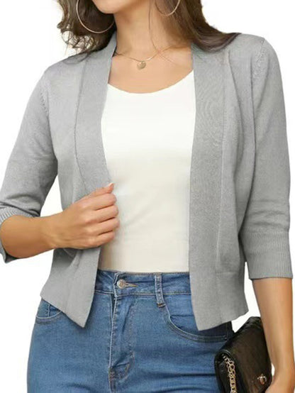 Simple Versatile Short Jacket Knitted Cardigan