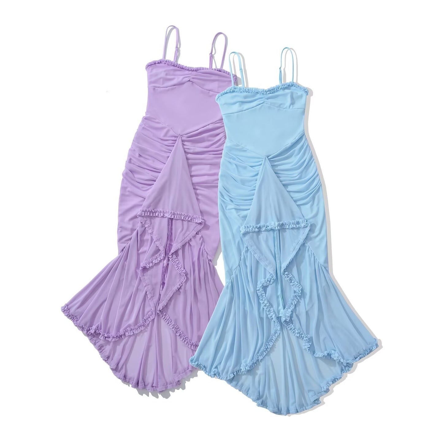 Irregular Slim-fit Slimming Suspender Skirt
