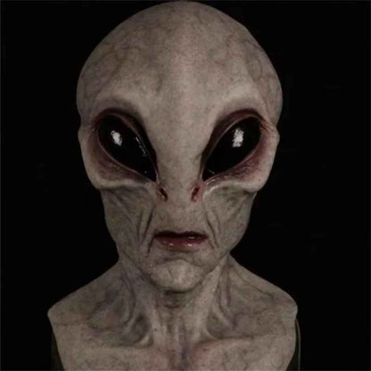 👽 MASCHERA ALIENO UFO TESCHIO HALLOWEEN COSPLAY IN SILICA GEL