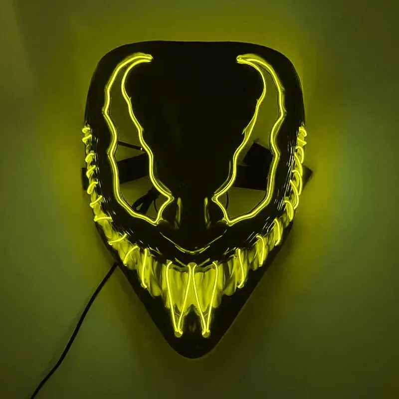 Horror Halloween GlowMasks Led luminoso Scream Venom Mask