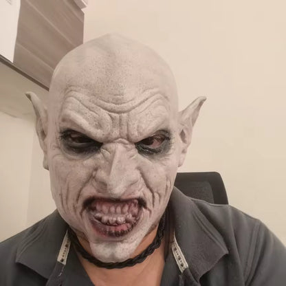 🧛‍♂️ Maschera Nosferatu Vampiro Grigio in Lattice – Halloween,Horror Party