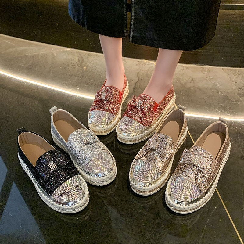 Women's Casual Bow Accessories Simple Sneaker