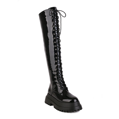 Punk Autumn And Winter Lace-up Martin Boots Platform