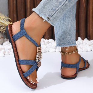 Women's Simple Metal Decorative Sandals