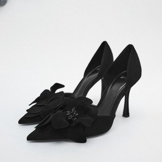 Scarpe Donna Tacco Stiletto 9cm Punta Appuntita Pumps in Microfibra – 2 Colori N.34-40