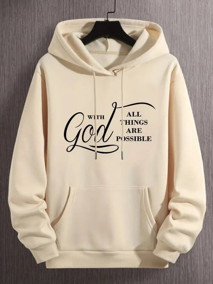 New Text Printing Plus Velvet Fallwinter Hoodie