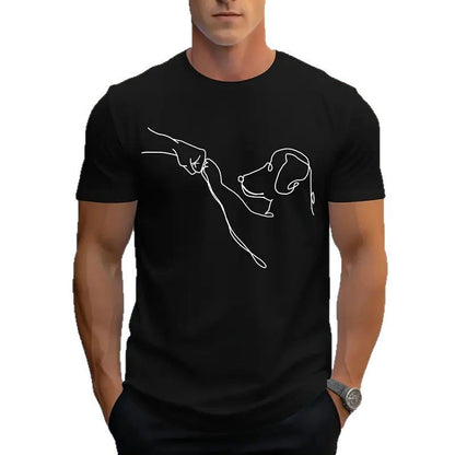 Printed T-shirt Men's Short-sleeved Pattern Top