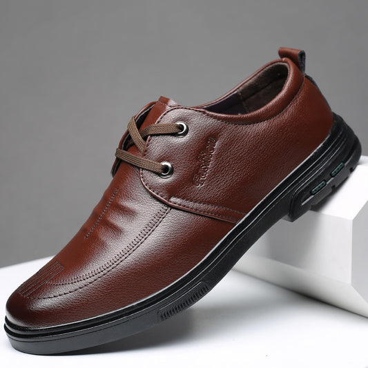 Scarpe Uomo Casual Stile British in PU Tacco Basso Punta Tonda