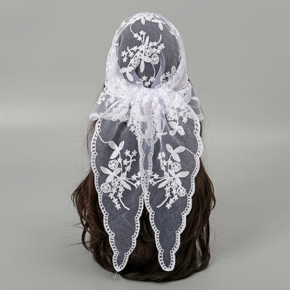 Embroidered Nylon Embroidered Decoration Shawl Scarf