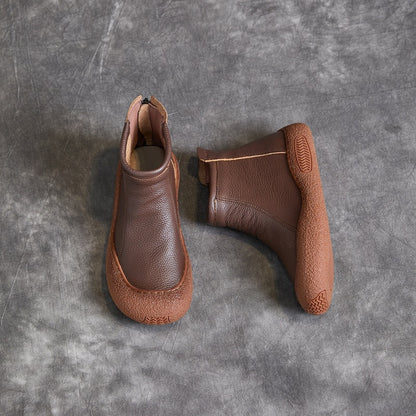 First Layer Cowhide Flat Online Leisure Women's Ankle Boots