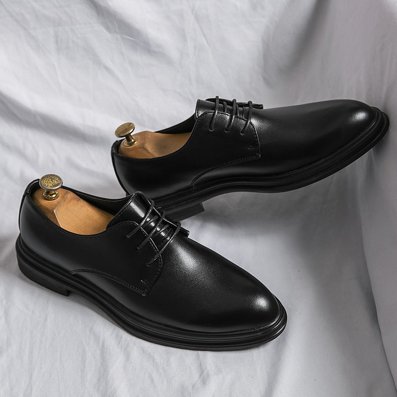 Scarpe da lavoro in pelle lucida a punta British Fashion