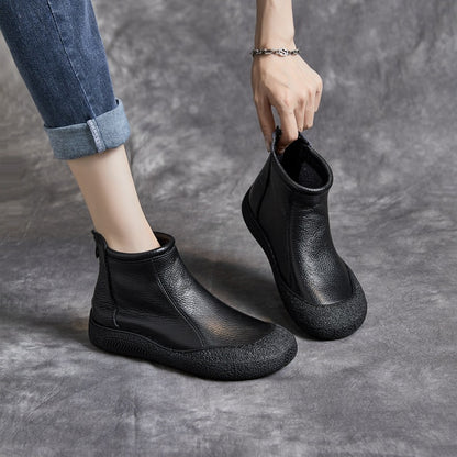 First Layer Cowhide Flat Online Leisure Women's Ankle Boots