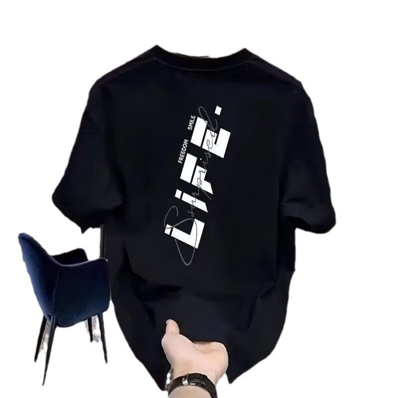 Heavy Fashion Brand Cotton Printed Men's Short Sleeve